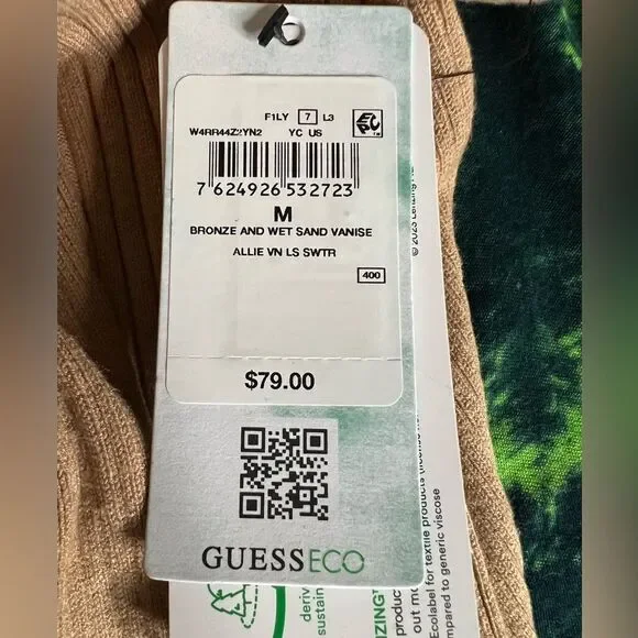 Guess Allie V-Neck Long Sleeve Sweater - Picture 8 of 9